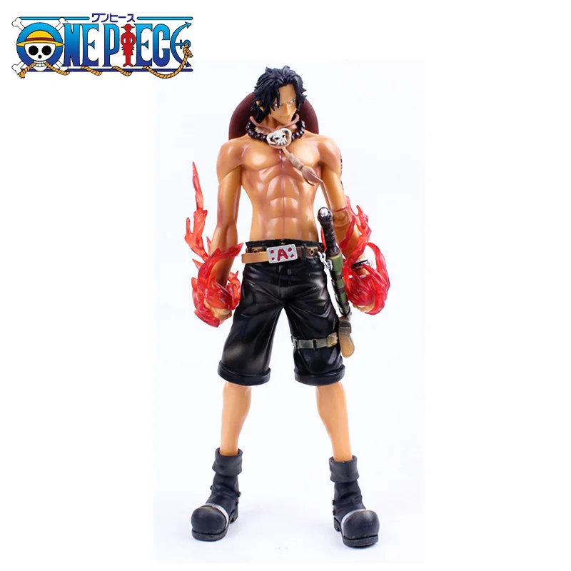 

26cm One Piece Fire Fist Ace Anime Figures Gk Pvc Statue Figurine Room Decoration Collection Model Toys Birthday Gift