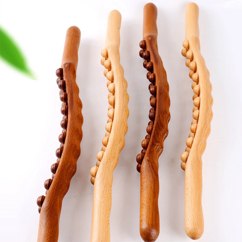 Rolling Pin Universal Back Needle Massage Tendons Beech Wood Scraping