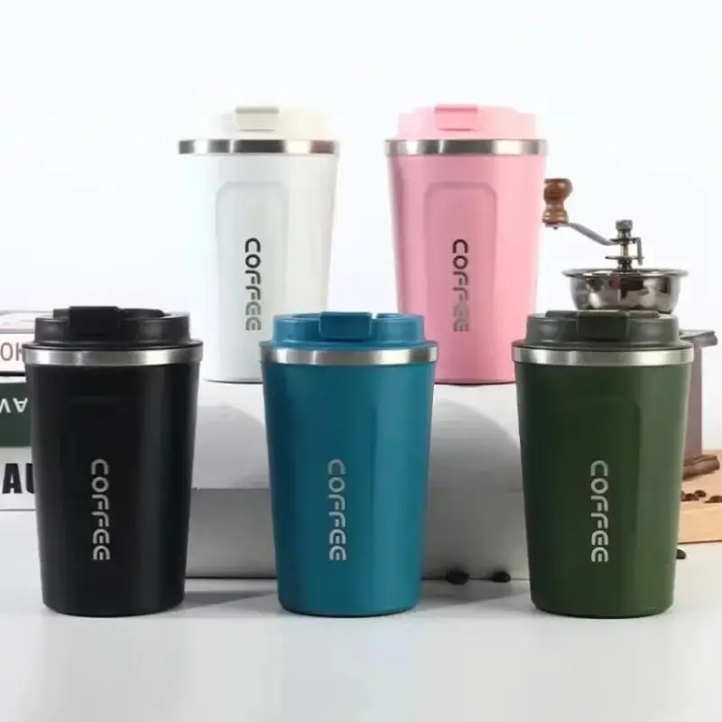 380/510ML Stainless Steel Coffee Cup Thermos Mug Leak-Proof Thermos Travel Thermal Vacuum Flask Insulated Cup Water Bottle