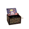 Classical solid wood painted music box naruto wooden hand crank music box music box tabletop ornament vintage music box 5