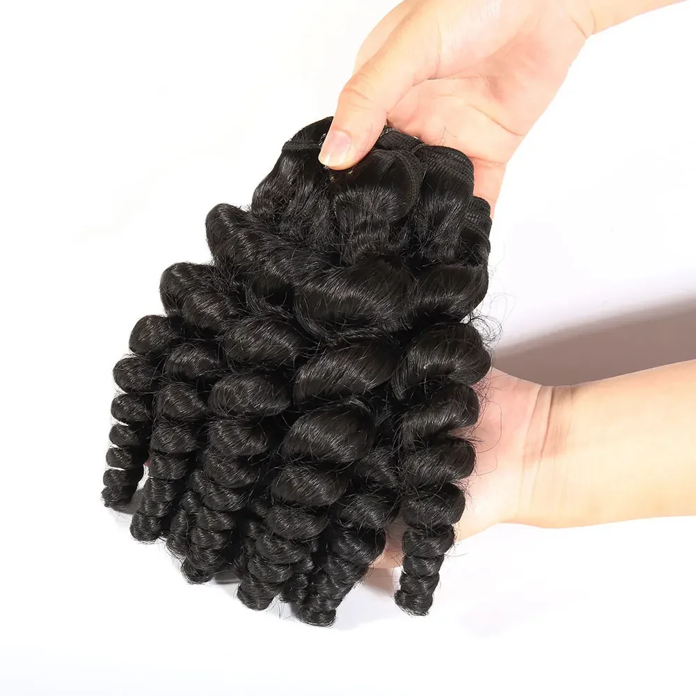 Blossom Curly Human Hair Bundles 10A Grade Curls 3bundle/set Human Hair Extension Brazilian Remy Loose Wave Bundles 14 16 Inch