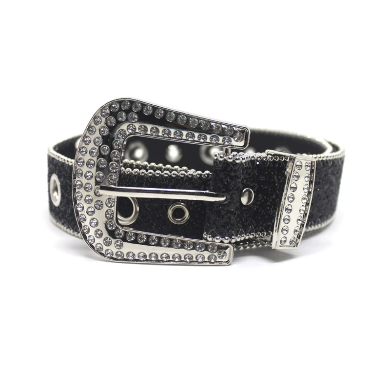 

Adjustable Rhinestone Waist Belts for Jeans Glitter Belt for Woman Cowboy Cowgirl Teens Female Jeans Skirt Waistband