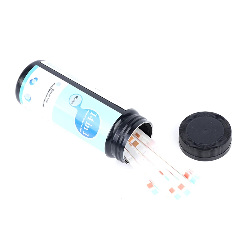 50pcs 14-in-1 Drinking Water Test Strip PH Bromine Nitrate Water Quality Test For Aquarium Fish Tank Pool nitrate Strip water quality test kit