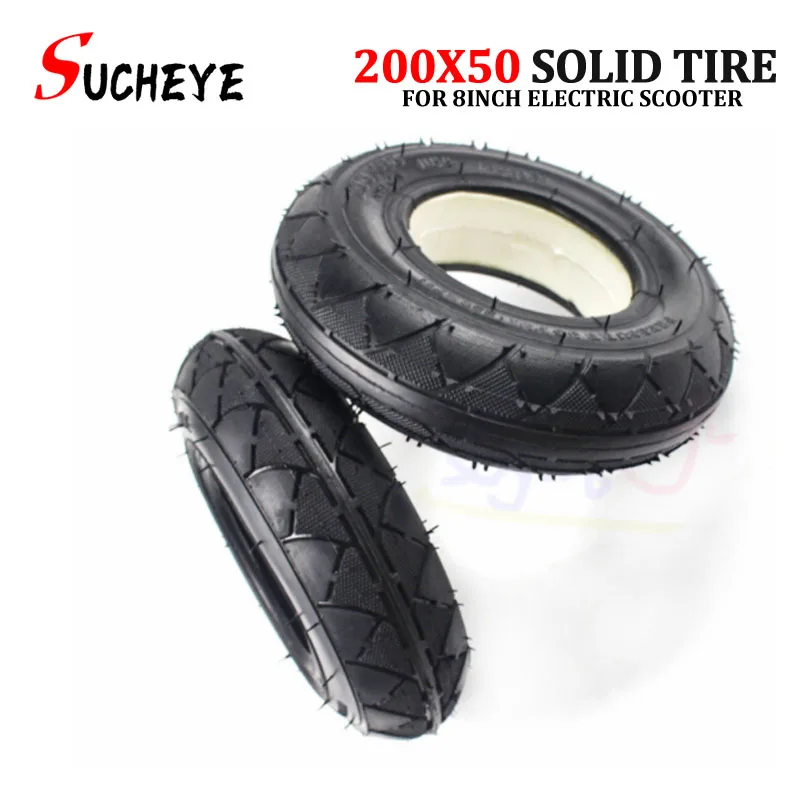 Pneumatico Per Scooter Elettrico Selezionabile A 2 Colori 200X50 (8X2) 8 "E100 E125 E200 Pneumatico Solido/Riempito Di Schiuma