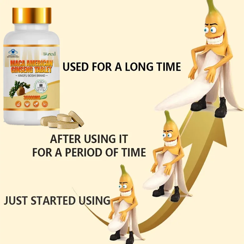 American Ginseng Capsule 60 Tablets Pure Non-GMo Supports Reproductive Health Natural Energizer