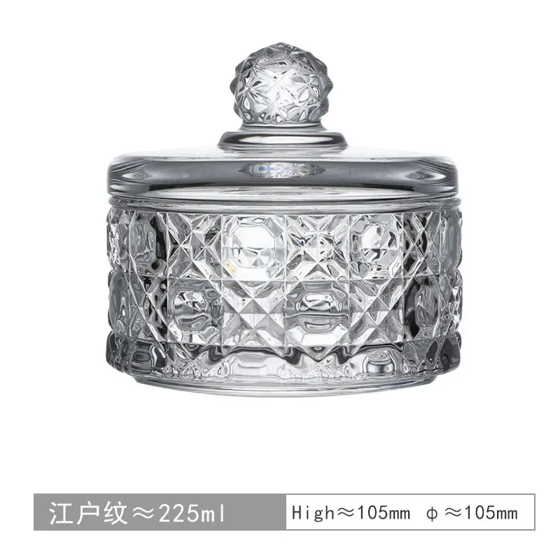 Crystal retro jewelry box medieval Japanese Edo dice pattern Kyoto coin box with cover images - 6