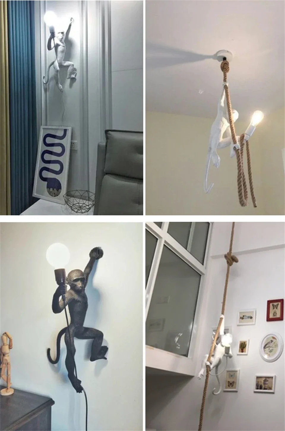 Modern LED Art Monkey Pendant Light 8