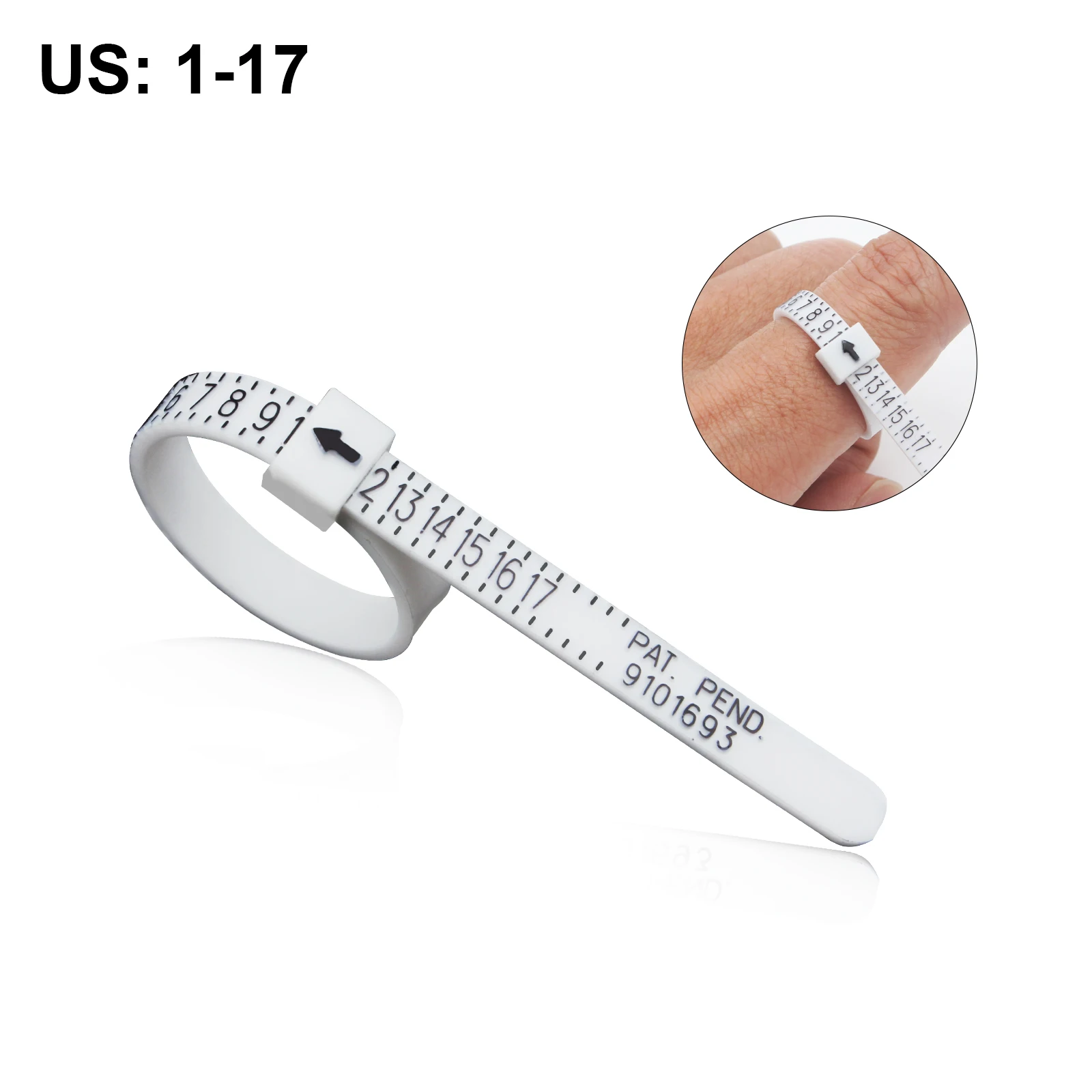 1Pcs Ring Sizer US/EU Ruler Measurer Belt Style Men and Womens