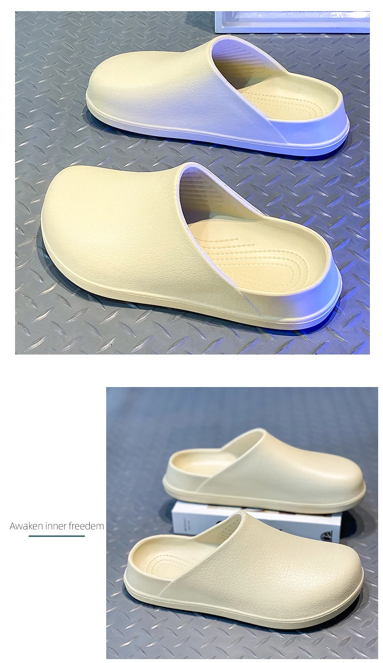 Paar Baotou Hausschuhe wasserdichte rutsch feste öl beständige Kochs chuhe Sommer neue Herren und Damen weiche Sohle Komfort lässige Sandalen – Detail 13