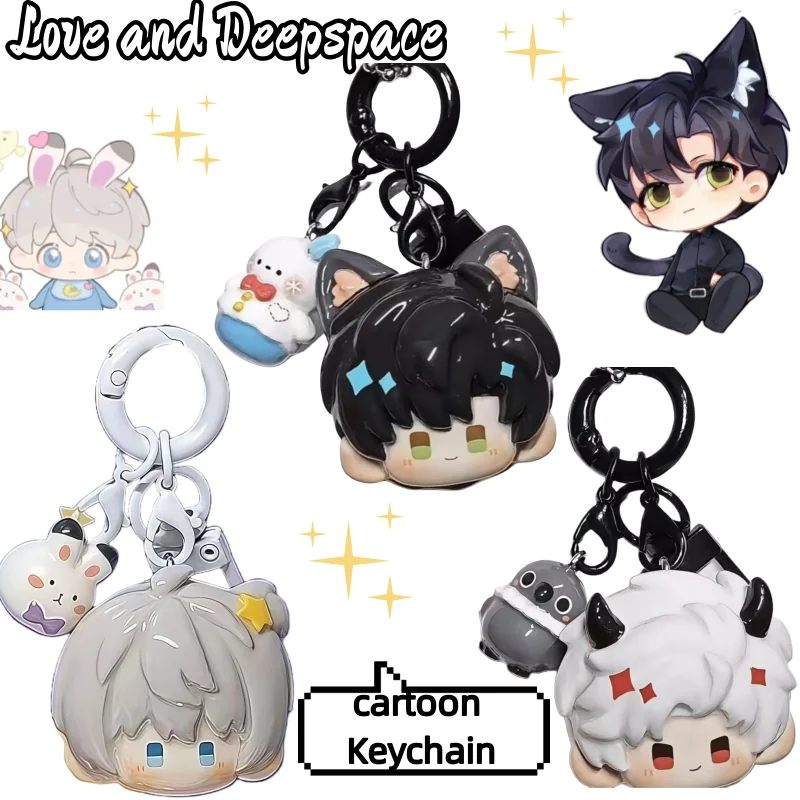 Liebe und Deepspace Caleb Zayne Xavier Rafayel Sylus Cartoon kreative Kawaii Schlüsselanhänger Spiel periphere süße Rucksack Charm Geschenk