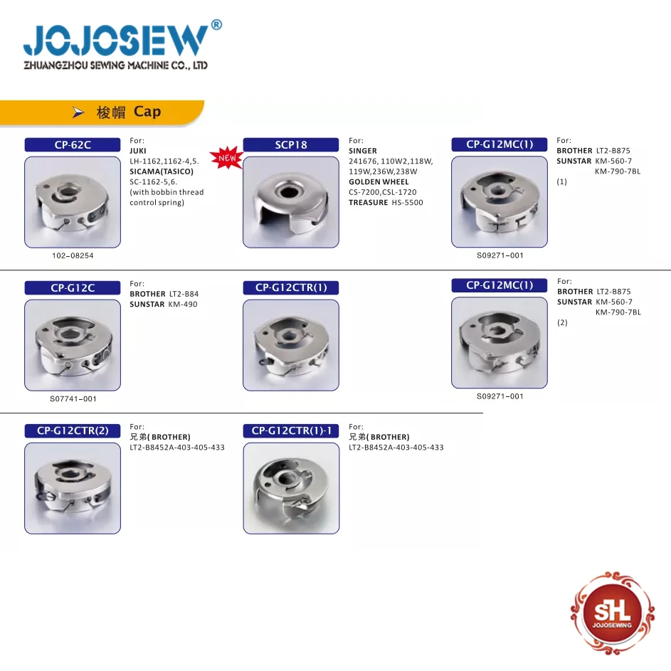 Tappo Di Copertura Della Bobina Cp-62C Scp18 Cp-G12Mc-1 G12C G12Mc G12Ctr G12Ctr-2 Pfaff Necchi Seiko Sunstar Juki Che Prende La Ruota Dorata Del Diam