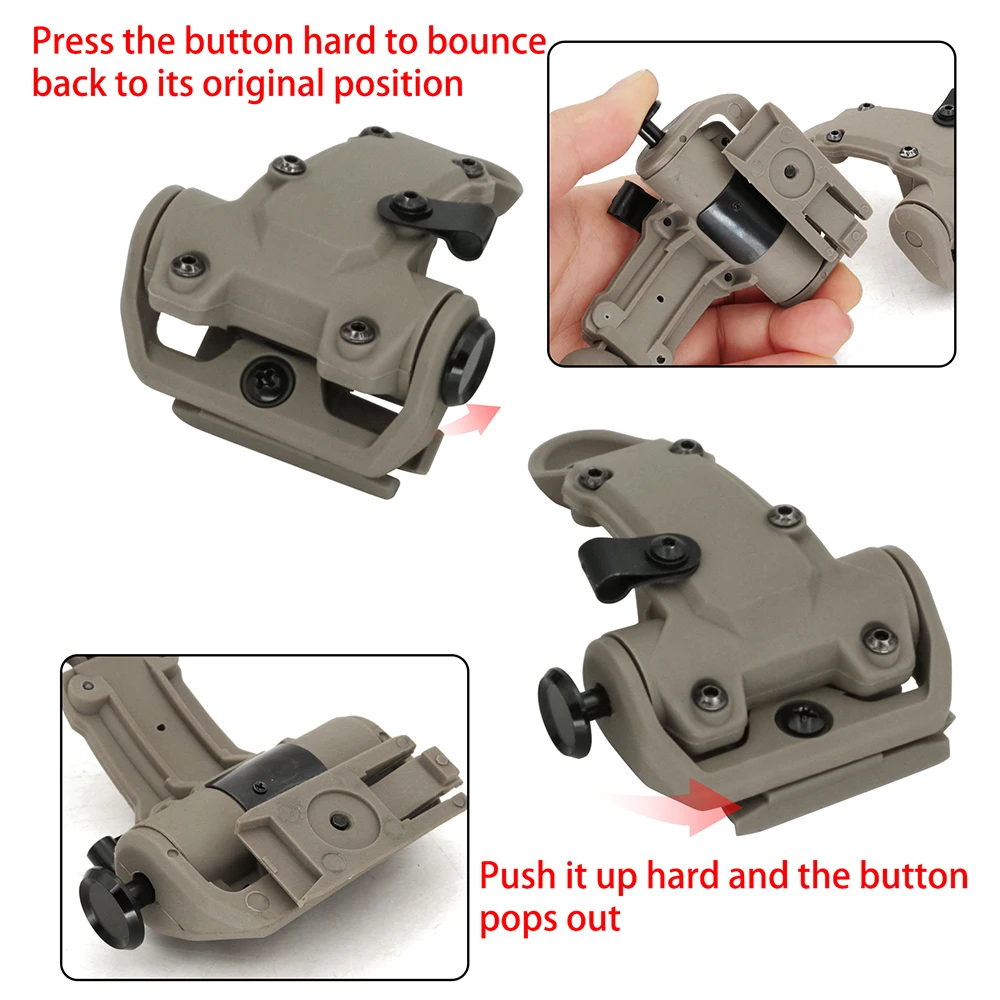 Tactical Helmet Rail Adapter for Tactical Headset RAC Airsoft Shooting Headset Compatible with Team Wendy M-LOK Helmet Rails
