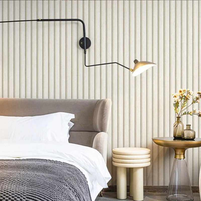 1RollNonwovens3DEffectWallStickersVerticalGrainOakWoodRetro