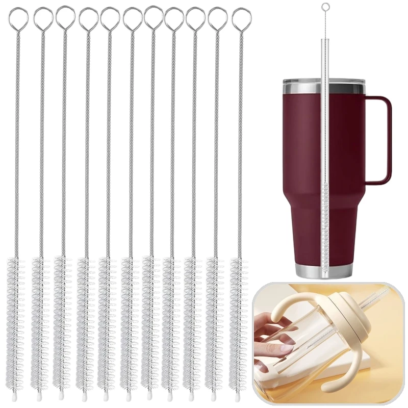 Straw Cleaner Brush for Stanley Cup Long Bottle Brush Stainless Steel Straw Cleaning Brush for Baby Bottle & Kettle Cleaning