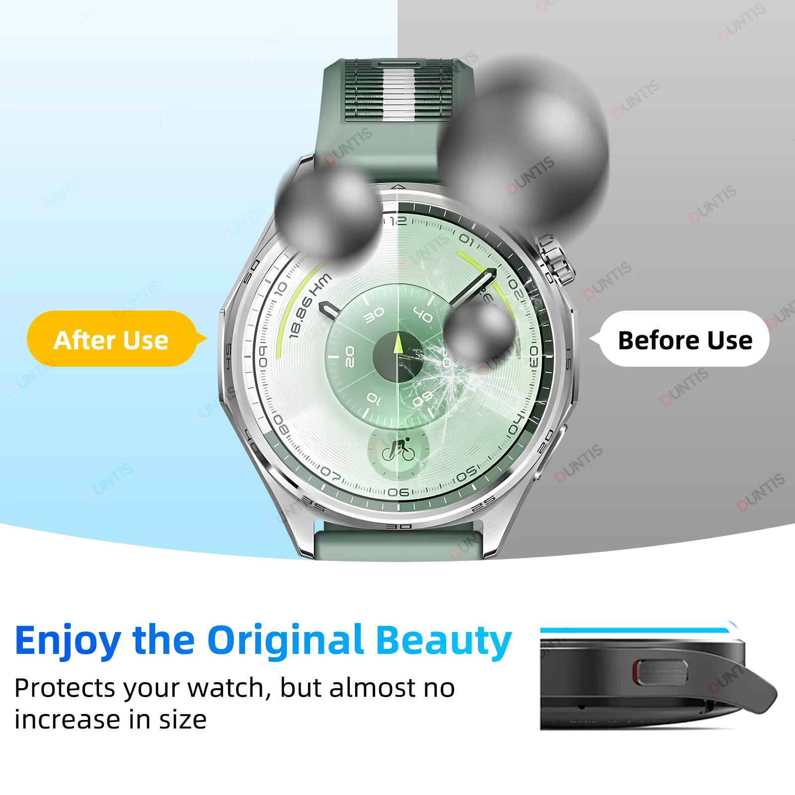 Premium 9H Tempered Glass Screen Protector for Huawei Watch - Durable Glass Protection Film for Wearable Devices