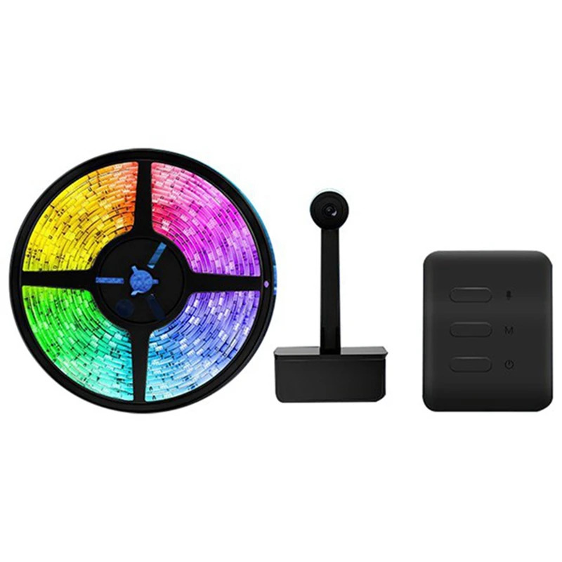 

Горячая погружная подсветка Smart TV с камерой, внешняя подсветка для телевизора 55-65 дюймов, ПК, ритмичное освещение