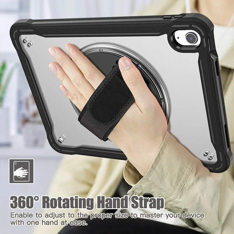 Heavy Duty Shockproof Rugged Tablet Case with Strap