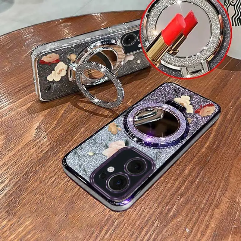 3-Piece Floral Phone Case Set with Lanyard and Stand