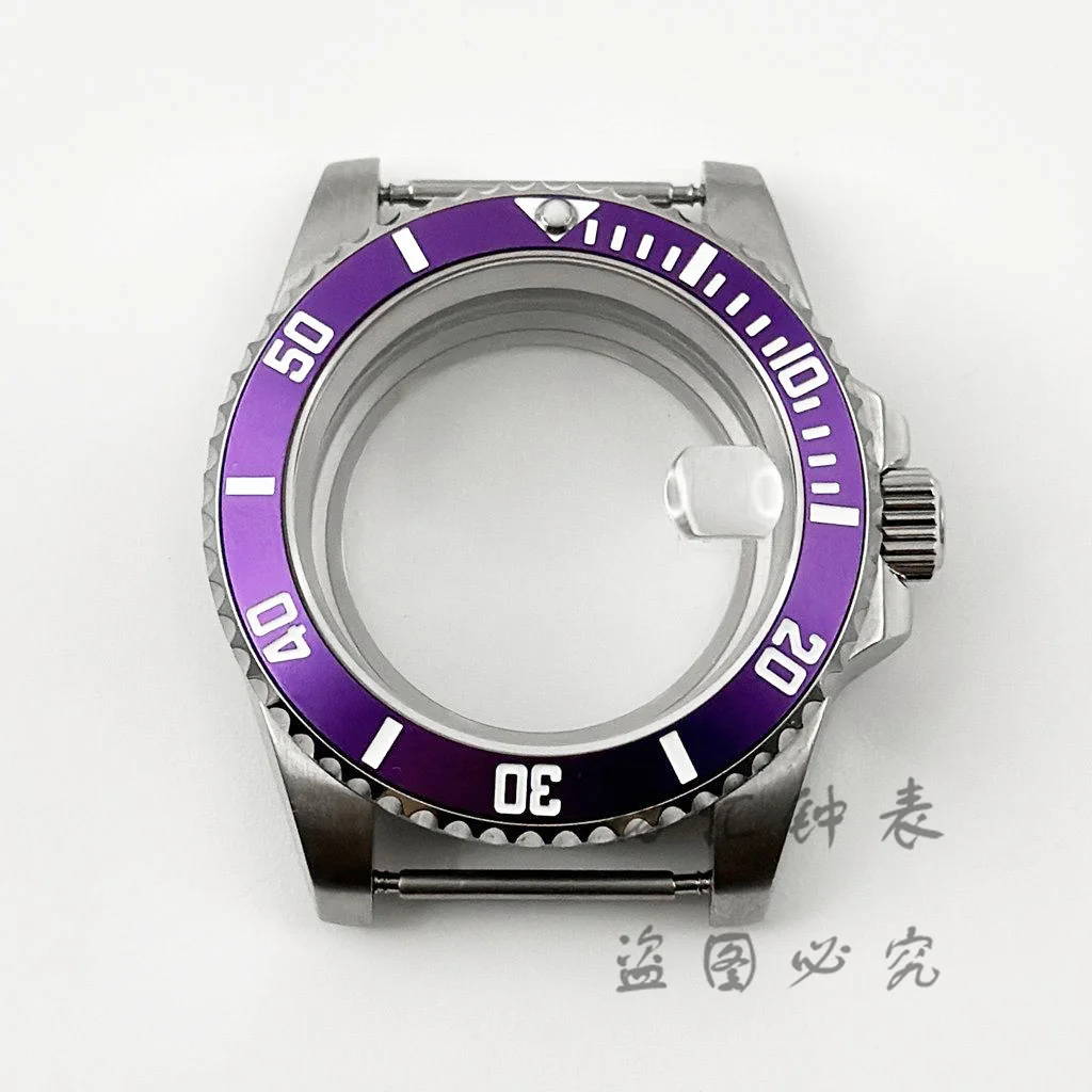 High-Quality 40MM GMT Watch Case with Aluminum Bezel, Stainless Steel Finish