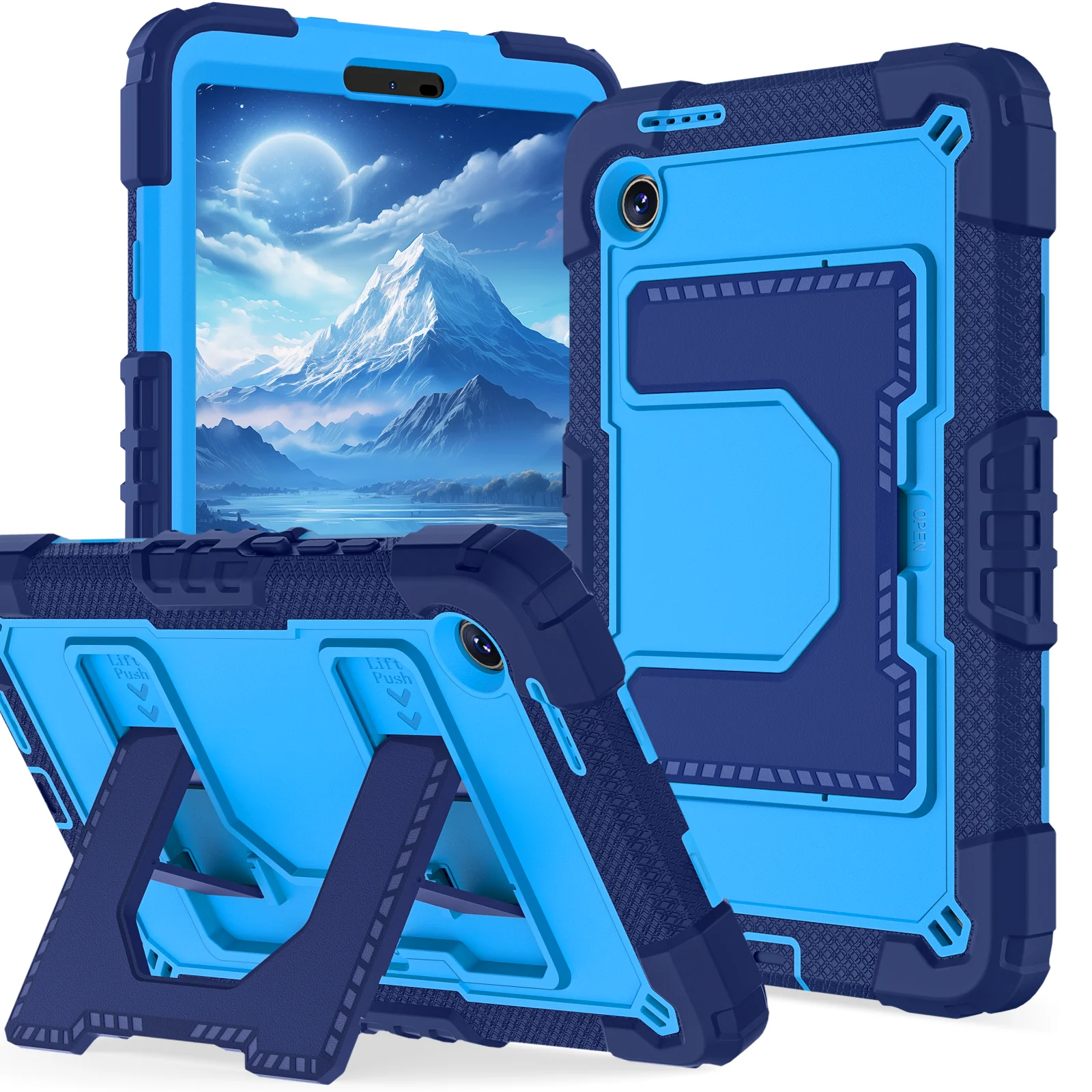 Kids' Protective Tablet Cover Armor Case - Durable Silicone and Polycarbonate Design