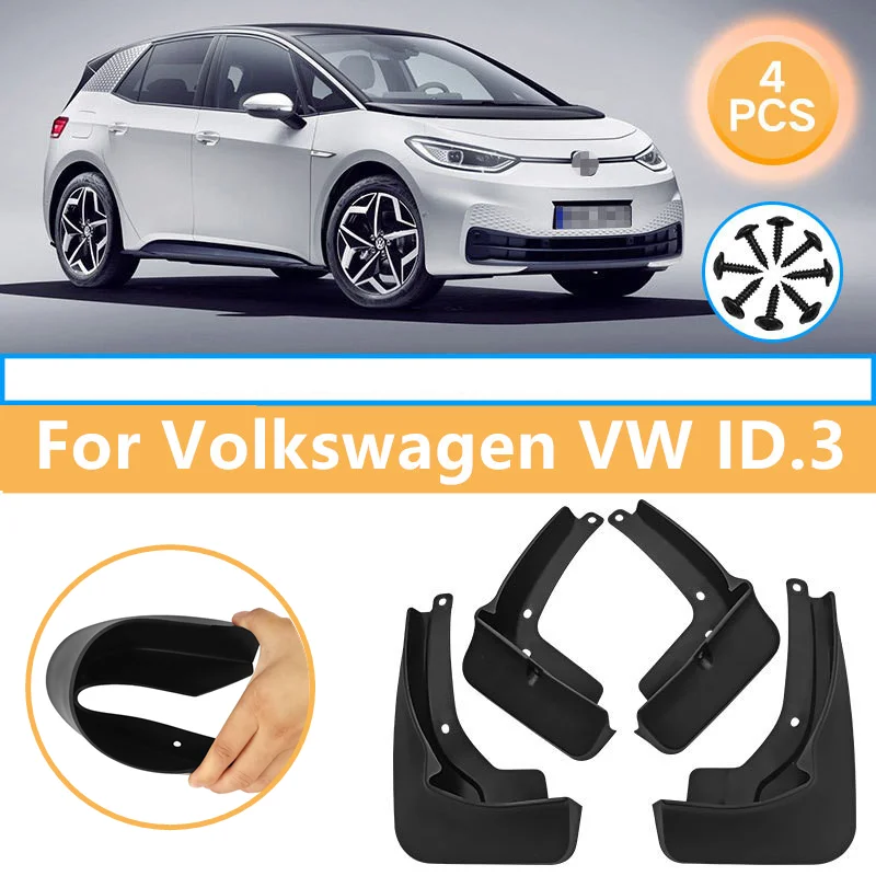 

New 4pcs Mudflaps For Volkswagen VW ID.3 Mudguard Fender Mud Flap Guard Splash Mudguards Car Accessories
