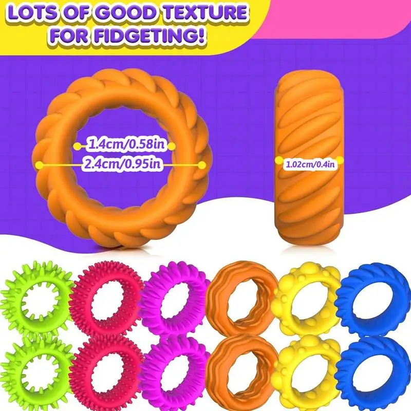 Fidget Toy Sensory Fidget Toy Anti Stress Toy Finger Sensory Toy Acupressure Finger Rings 6pcs Acupressure Rings Spiky Sensory Finger Rings Set For Teens Adults Stress Reducer Massager Stress Relief Fidgets Toys 3447902 6pcs Acupressure Rings Spiky Sensory Finger Rings Set For Teens Adults Stress Reducer Massager Stress Relief Fidgets Toys