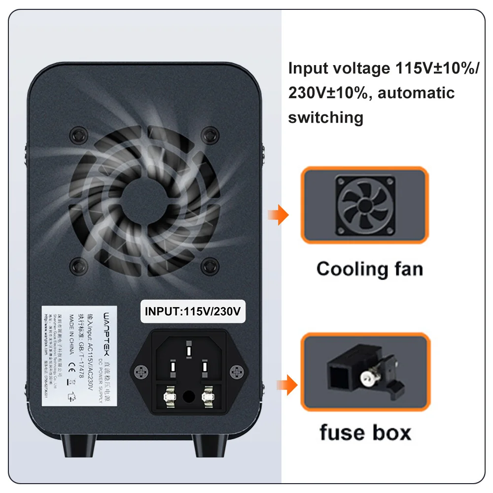DC-Netzteil 30V 10A Einstellbares Labornetzteil mit USB/Type-C Schnellladung Schaltnetzteil AC220V/110V – Detail 4