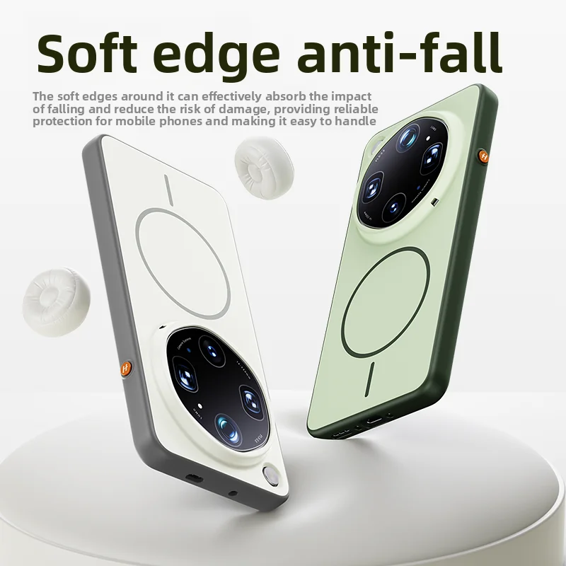 Ultra Thin Magnetic Ring Case with Full Cover and Skin-Friendly Design, Compatible with Wireless Charging