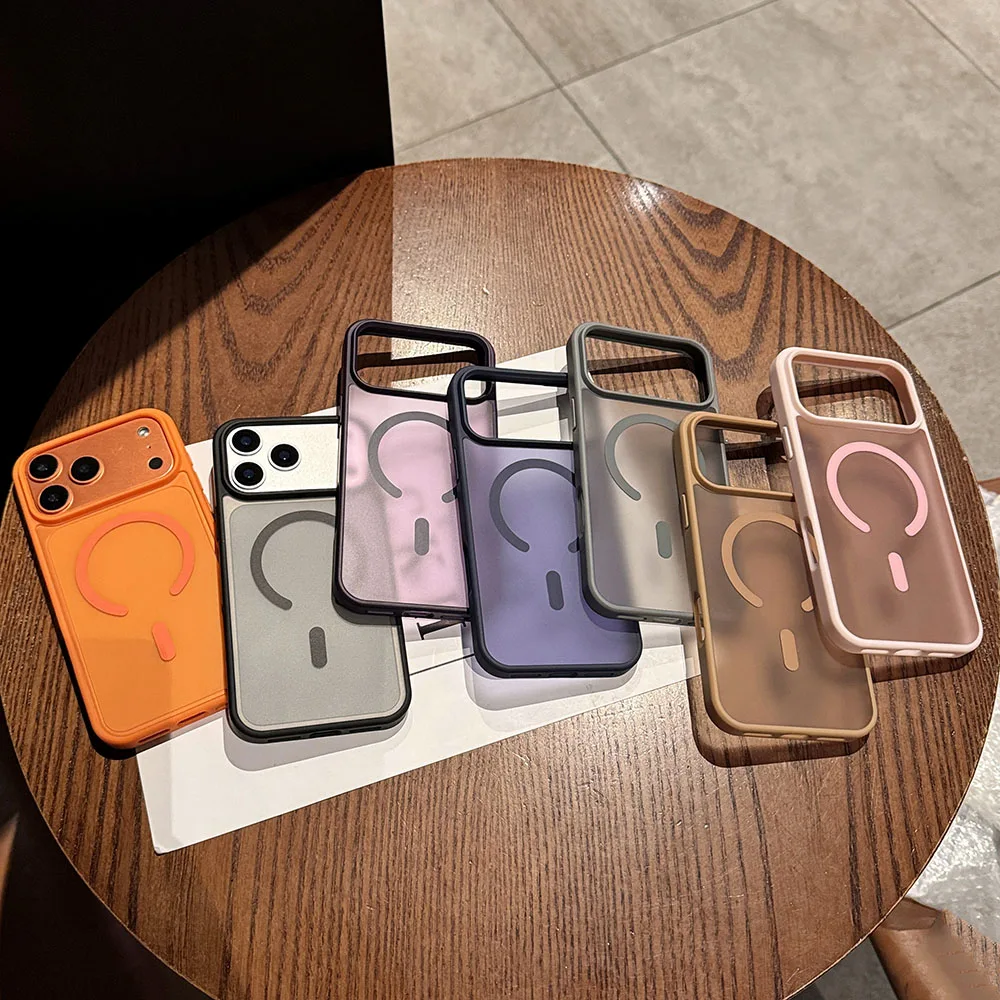 Shockproof Translucent Magnetic Phone Case For Iphone Pro Max_voghion.com