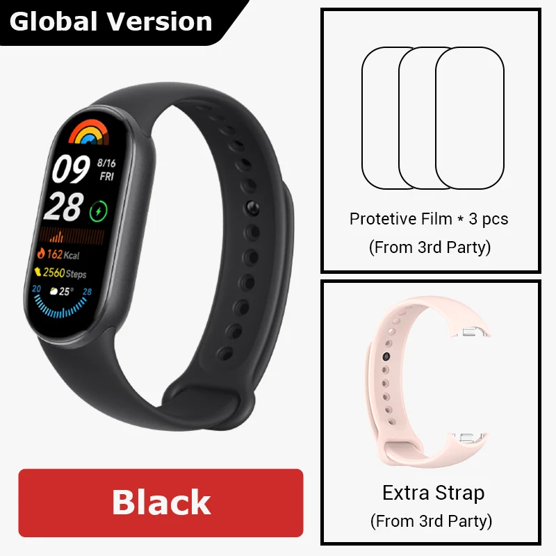 thumbnail image 1 of [Estreno mundial] Versión global Xiaomi Smart Band 9 Pantalla AMOLED de 1,62" Batería con duración de 21 días Más de 150 modos deportivos Monitoreo del sueño, 1 of 5