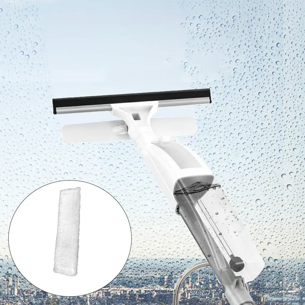 Side Window Cleaner with Water Spray Straight Extension Pole Extendable