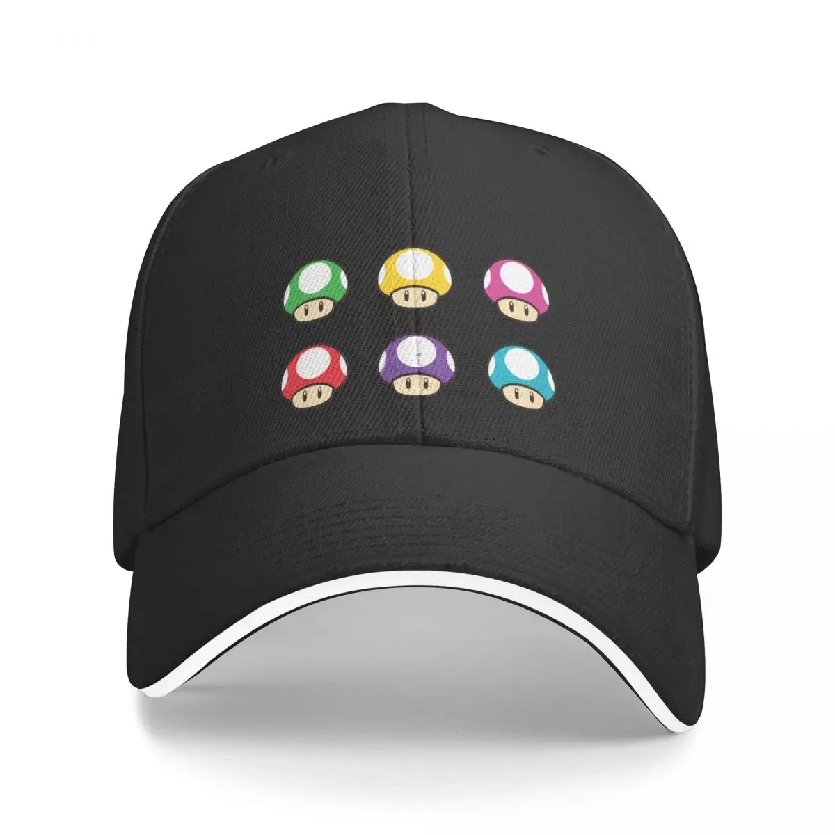 

Coloured Mushrooms Pack Baseball Cap Golf party Hat hard hat Mens Tennis Women's