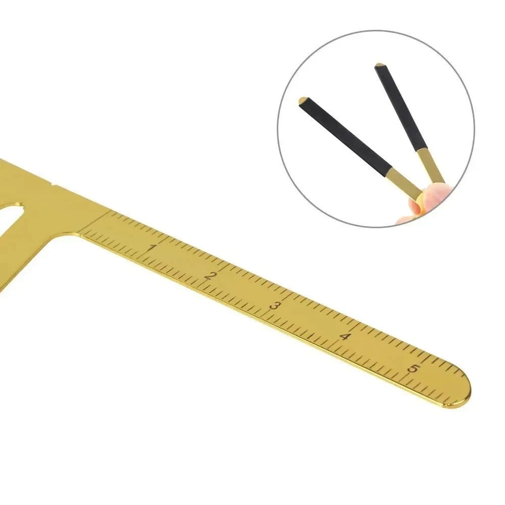 1pcs Metal Eyebrow Tattoo Stencil Ruler Microblading Tattoo Positioning Measure Template Eye Brow Permanent Makeup Tools 4