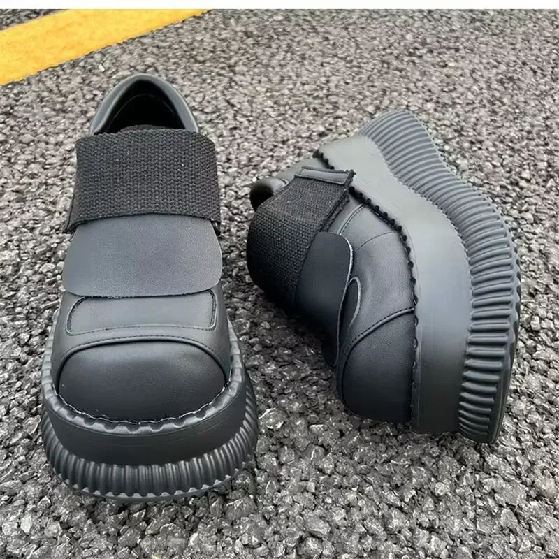 Japanese Doll Shoes Woman Small Thick-soled High Leather Shoes Big-toed Mary Jane Single Shoes Style Zapatos De Mujer zapatillas