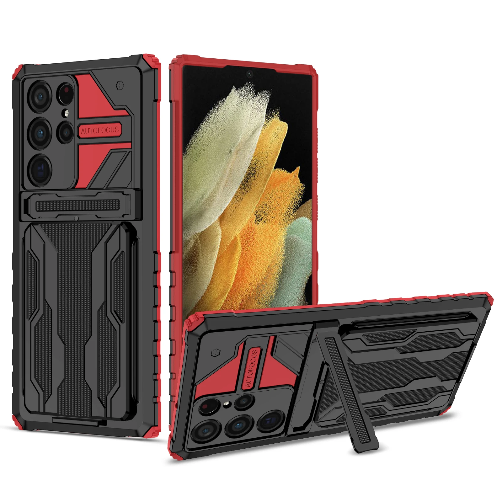 samsung cases cute Case For Samsung S22 S21 S20 Note 20 FE Ultra Plus Wallet With Credit Card Holder Stand Kickstand Slim Rugged Shockproof Cover silicone case samsung Cases For Samsung