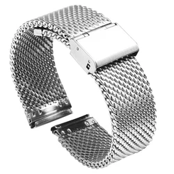 Premium Mesh Milanese Stainless Steel Watch Strap - 3mm Thickness, Available in 18/20/22/24mm Widths - 22mm (A-1.0 Silver)