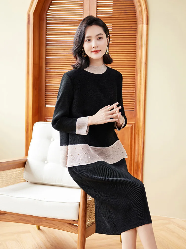 

Autumn And Winter New Arrival Large Size Women's Two-piece Western-style Set