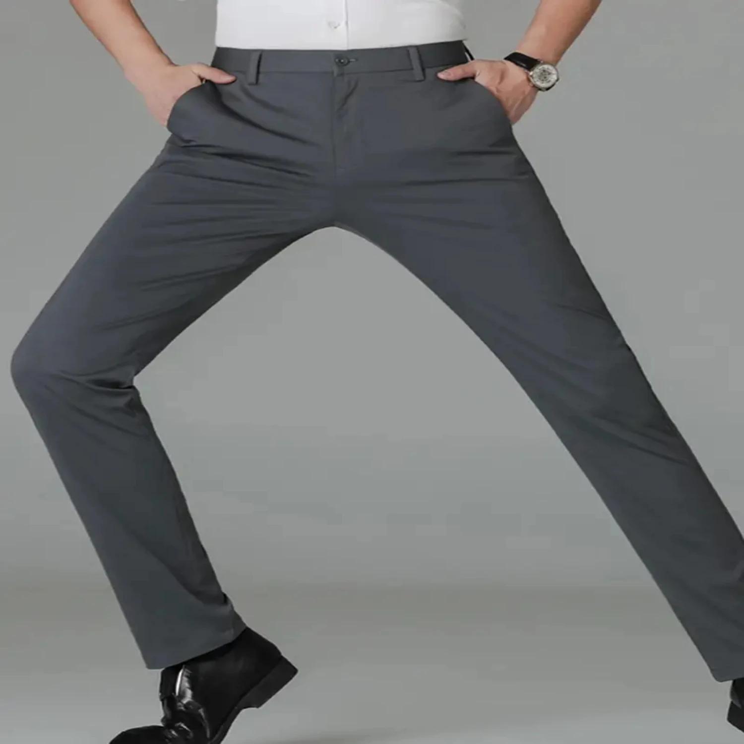 Small Size & Order Size Up, New MensBusiness Long Medium Elastic Dress Pants Taekwondo pants Wing chun Kung fu pants men