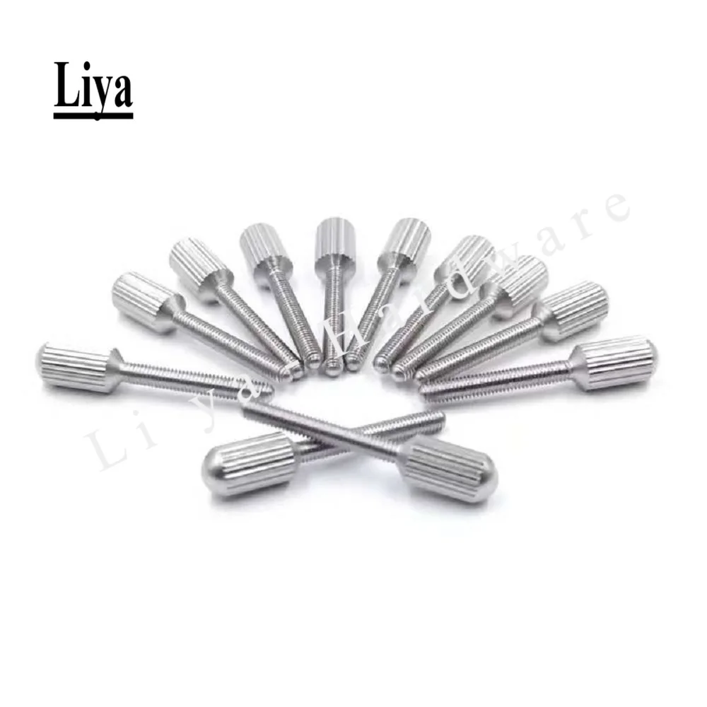 2-10pcs [M2 M2.5M3 M4 M5 M6 M8] GB836 304 스테인레스 스틸 소형 헤드 널링 엄지 나사