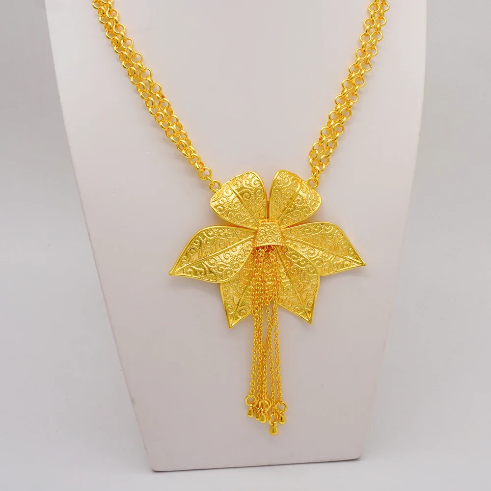 Ensemble de bijoux africains en or de Dubaï pour femmes