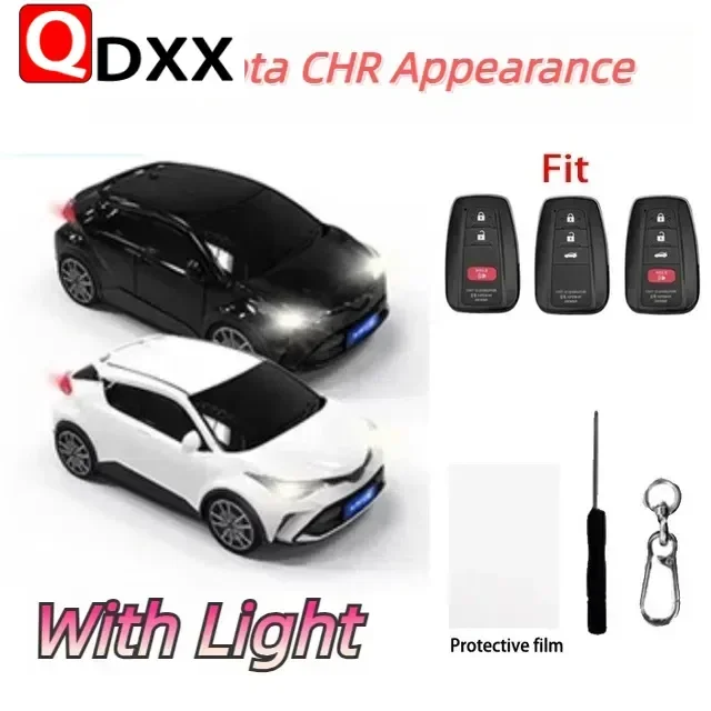Accessori per copritasti per auto Custodia per chiave per Toyota Camry CHR Corolla RAV4 Avalon Land Cruiser Prado Prius Telecomando - immagine 2
