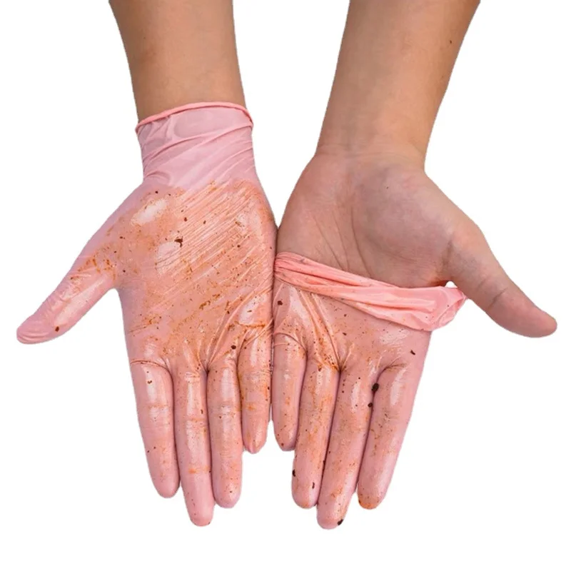 Nitrile Pink Disposable Gloves 100count Xs Latex Free Vinyl Gloves