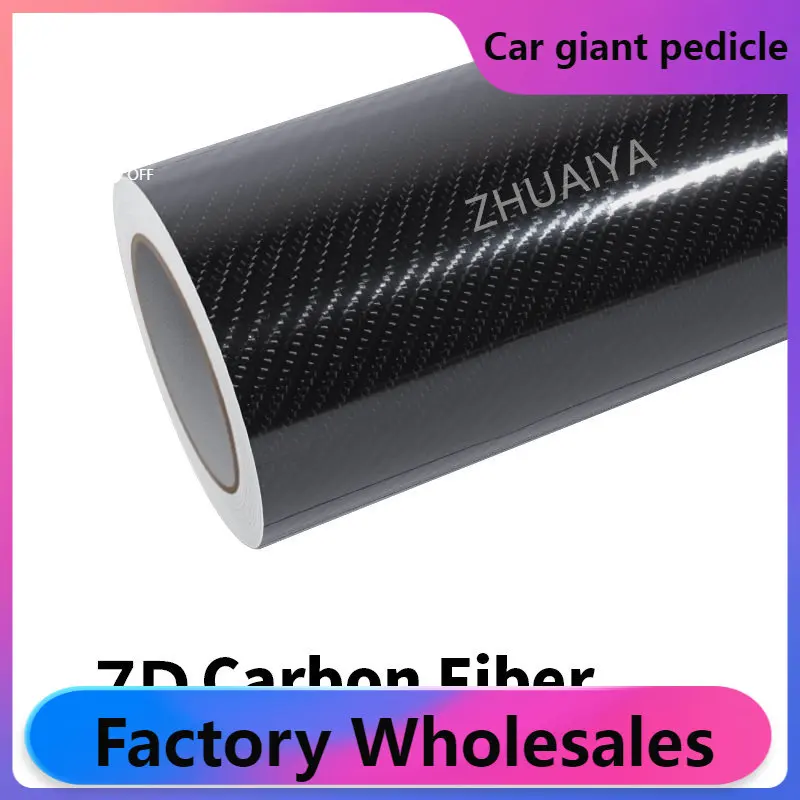 

Highest quality Gloss 6D 7D Carbon Fiber Black Vinyl Wrap film wrapping film bright 152*18m quality Warranty covering voiture