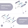 Clothes Drying Rack, Foldable Gullwing Laundry Rack for Indoor Outdoor, 10pcs Clips with Bag 6