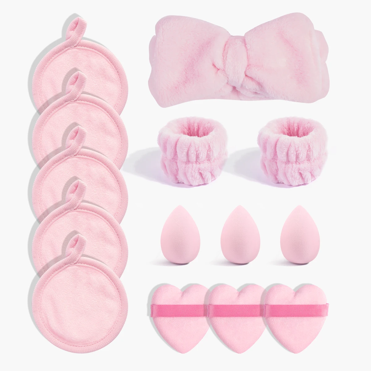 MAANGE 14PCS Makeup Sponge Blender Beauty Egg Cosmetic Powder Puff Sponges with Headband Wristband Facial Makeup Tools Set 3