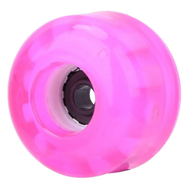 스케이트보드 교체 휠 세트, PU 깜박이는 스케이트보드 슬라이딩 휠, 롱보드, 54x36mm, 4 개