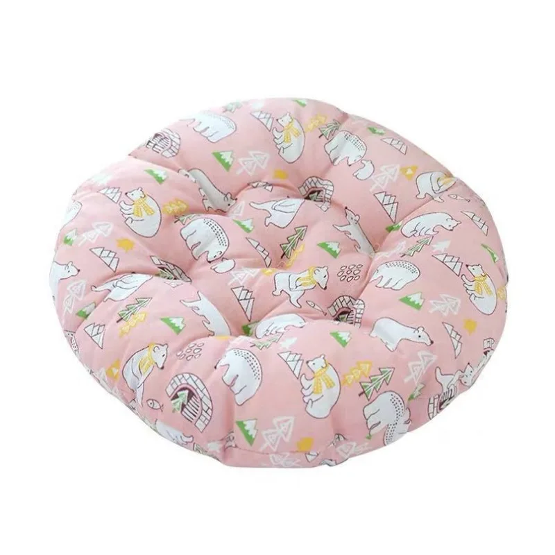 Thickened Chair Cushion Computer Office Seat Cushion Student Bench Mat Linen Breathable Mat Fabric Tatami Floor Cushion 6