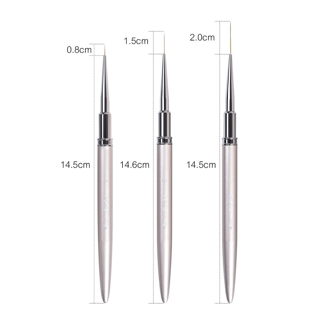 1Pc Kolinsky Acrylic French Stripe Nail Art Line Painting Pen  8mm 15mm 20mm Grid Liner Stripes Drawing Brush Manicure Art Tool 6