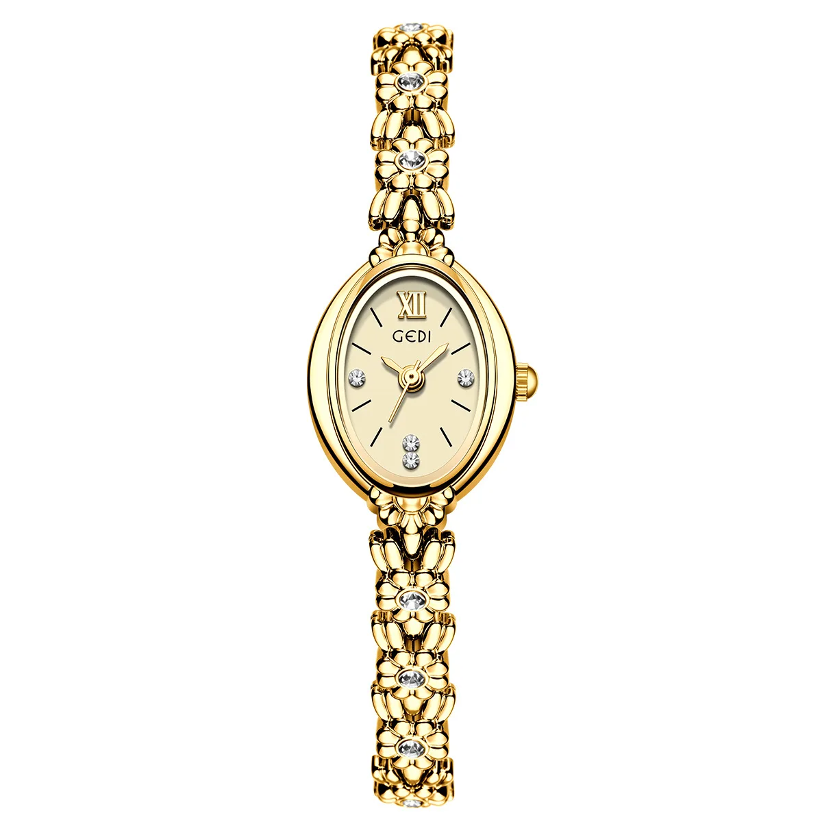 Ladies' Light Luxury Retro Diamond-Embellished Bracelet Watch