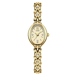 Ladies' Light Luxury Retro Diamond - Embellished Bracelet Watch (Gold)